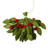 Christmas Decor Felt Mistletoe with Holly Berries"