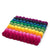 Square Rainbow Pompom Trivet