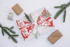 Furoshiki Gift Wrap Winter Day RED - Your Green Kitchen