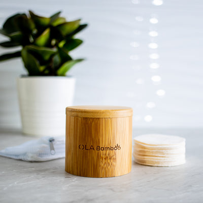 Bamboo Makeup Remover Pads (with storage box) - OLA Bamboo