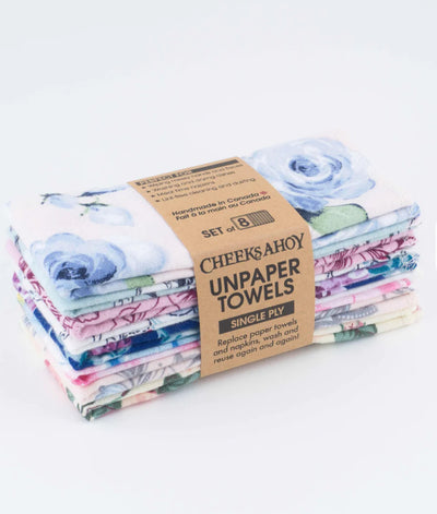 Unpaper Towels (Set Of 8 With No Roll) - Cheeks Ahoy