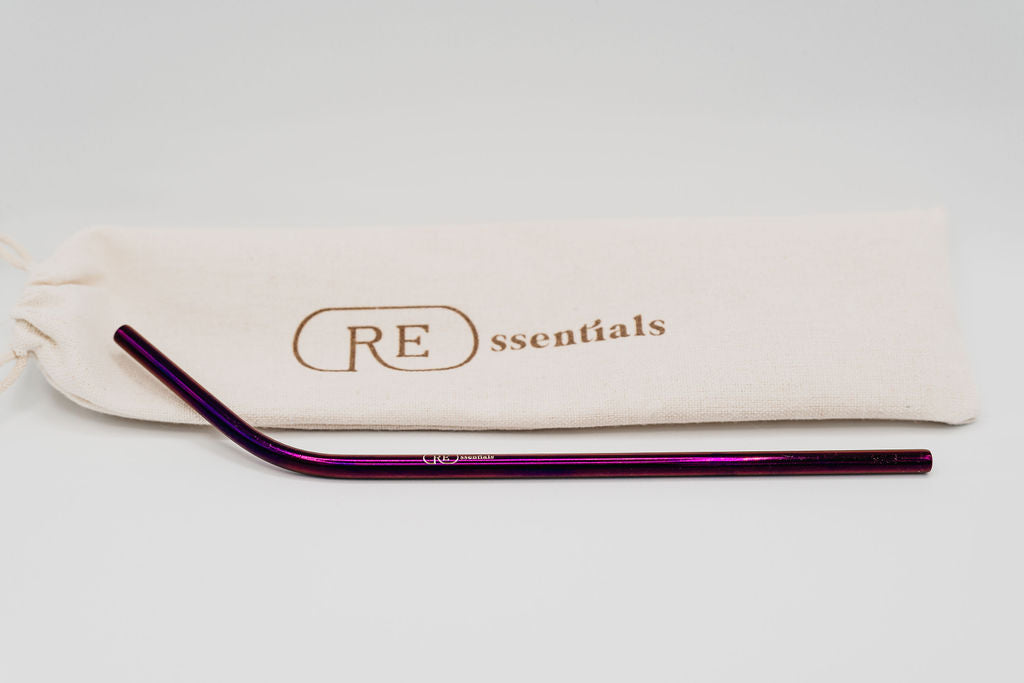 Stainless Steel Straws (purple) - REssentials