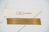 stainless steel reusable straw straight gold seven pack with bag and cleaner