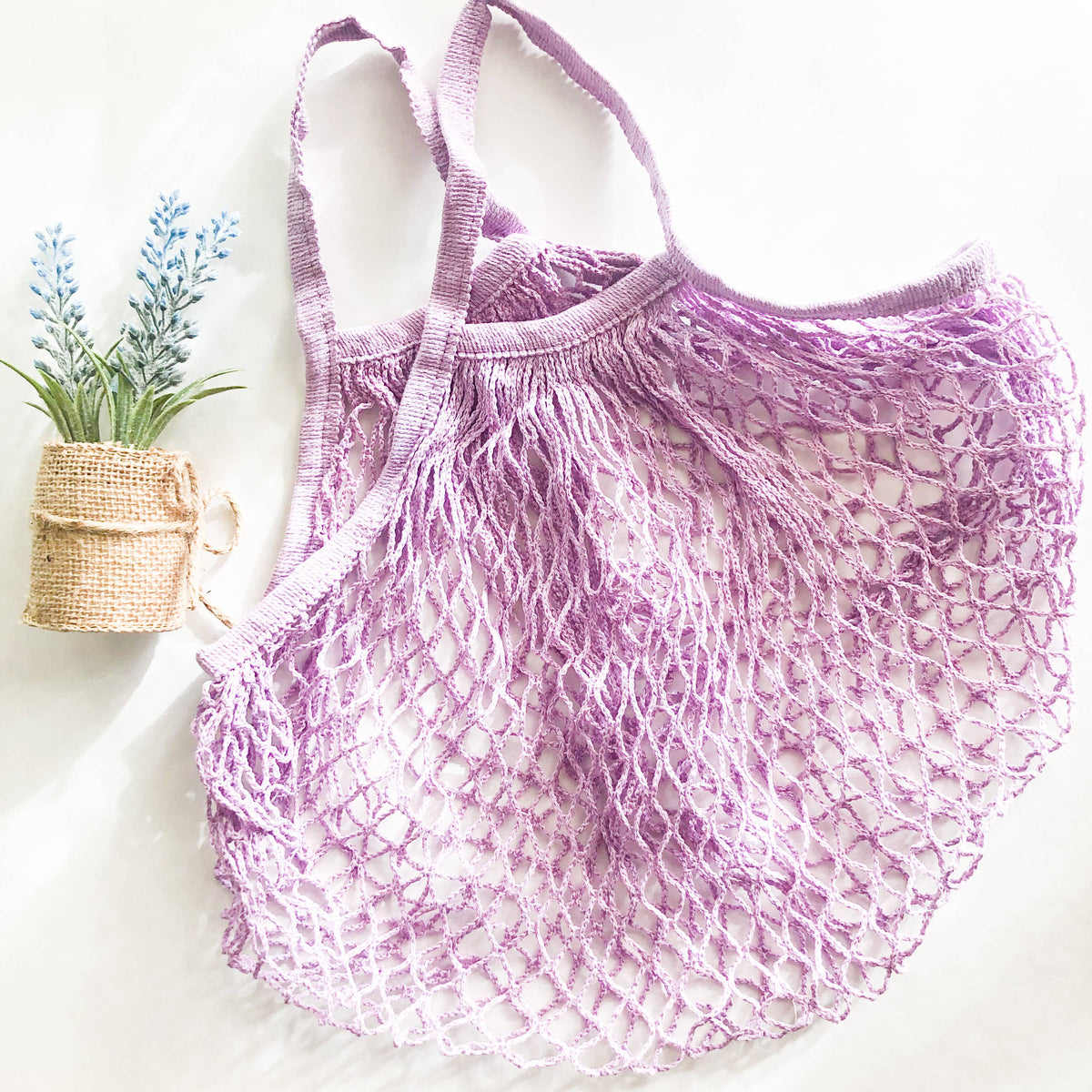 Reusable Organic Cotton Mesh Market Bag