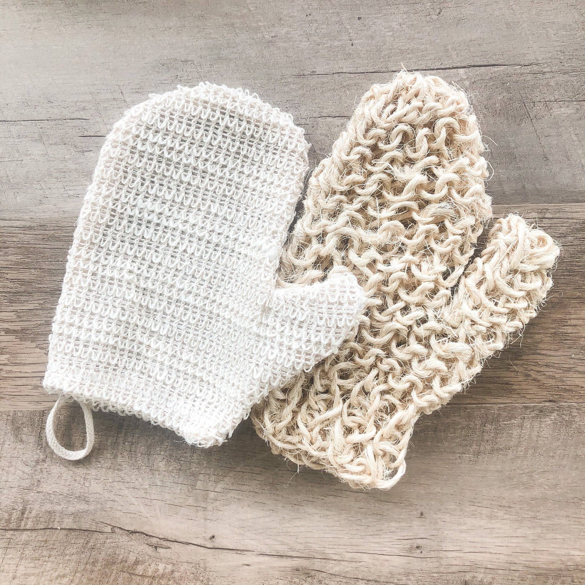 Natural Sisal Bath Mitt - Organic Exfoliating glove