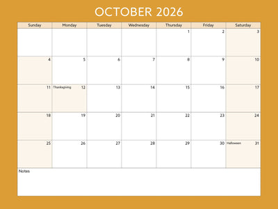 2026 Toronto Neighbourhood Calendar - 12" X 9"