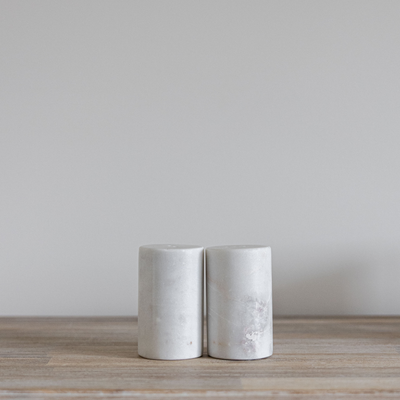 White Marble Salt & Pepper Shakers