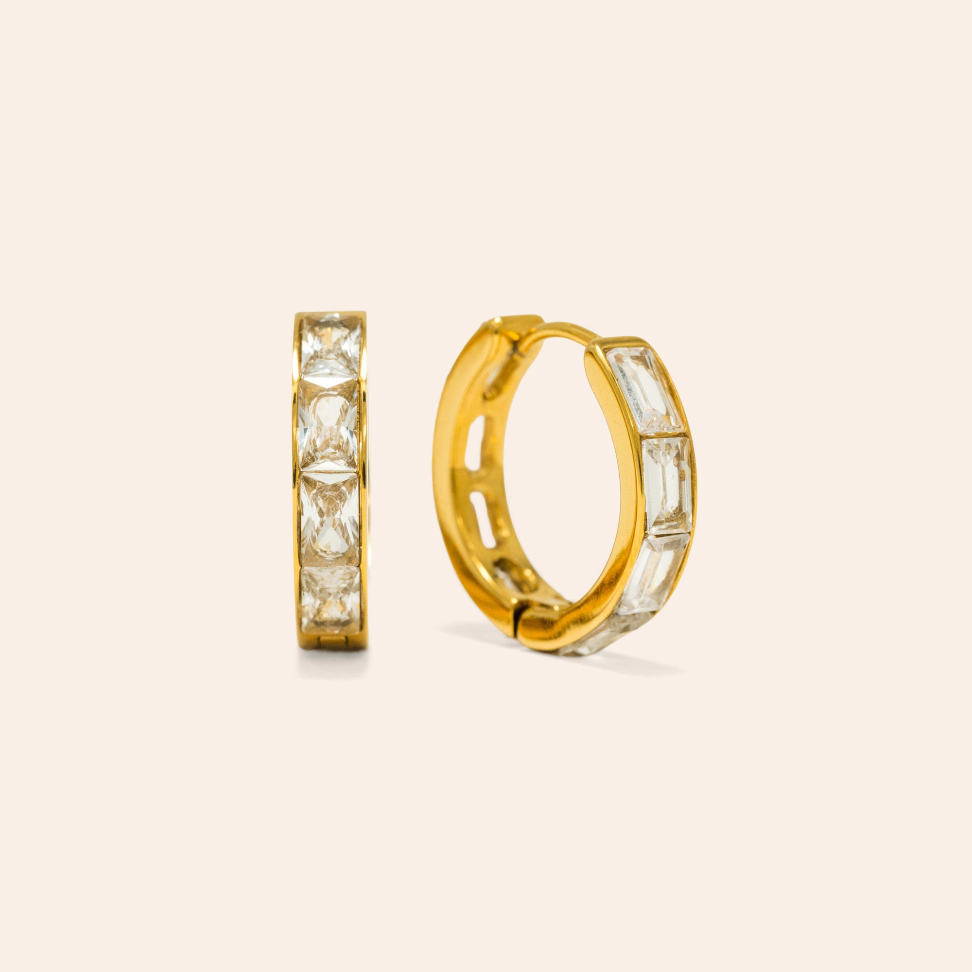 18mm Prism hoop earrings in gold by Lover's Tempo