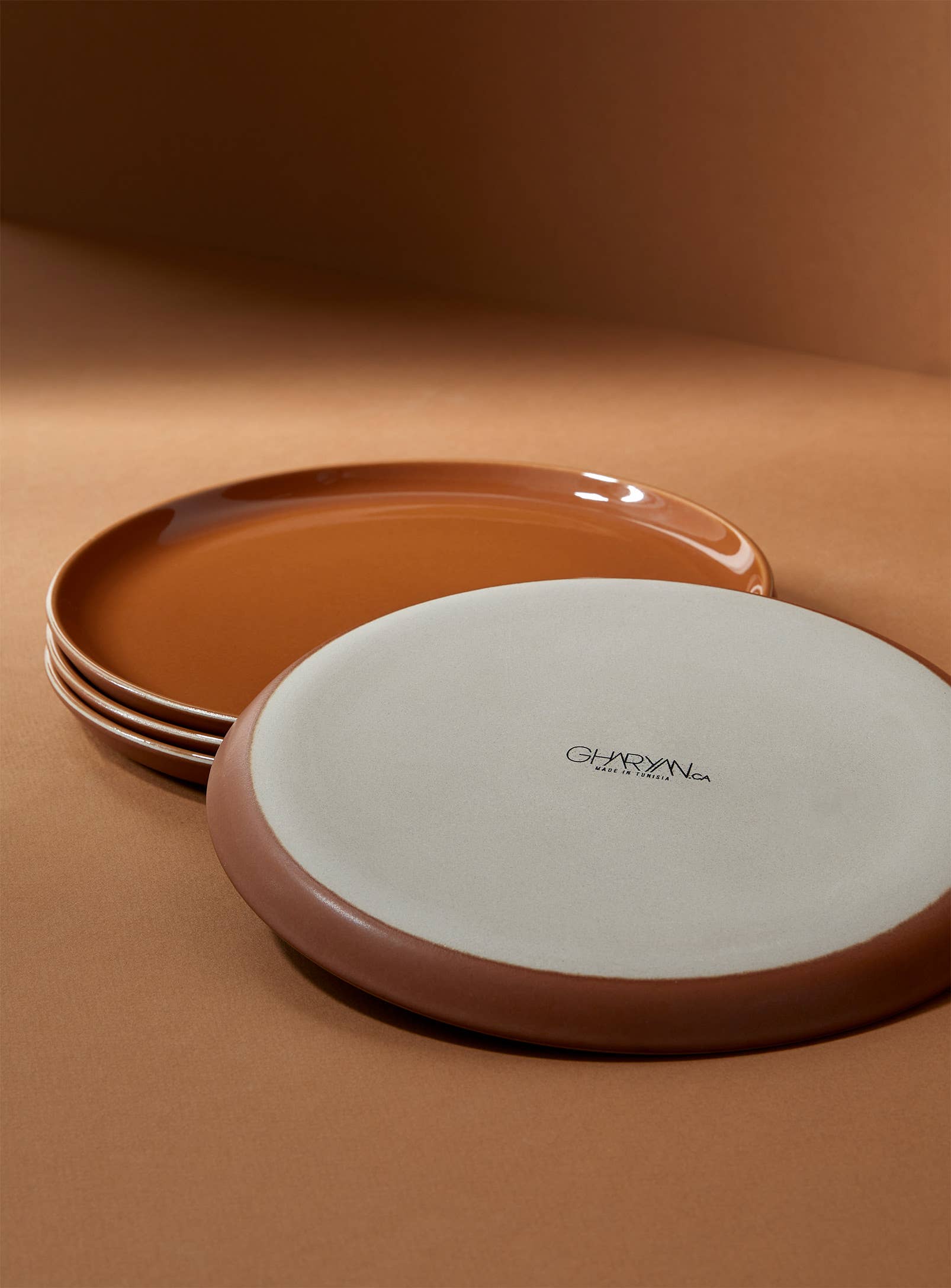 Handmade Stoneware Flat Salad/Dinner Plate | Edan 9.4"