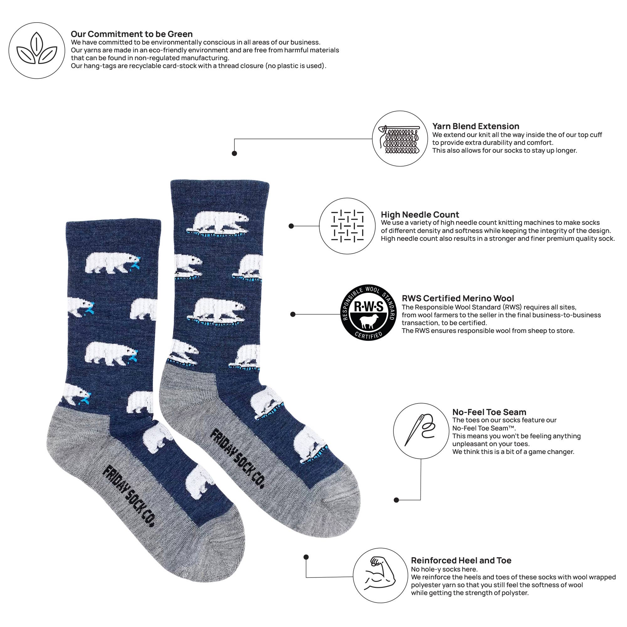 Women's Merino Wool Socks - Friday Sock Co