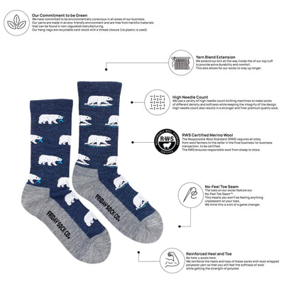 Women's Merino Wool Socks - Friday Sock Co