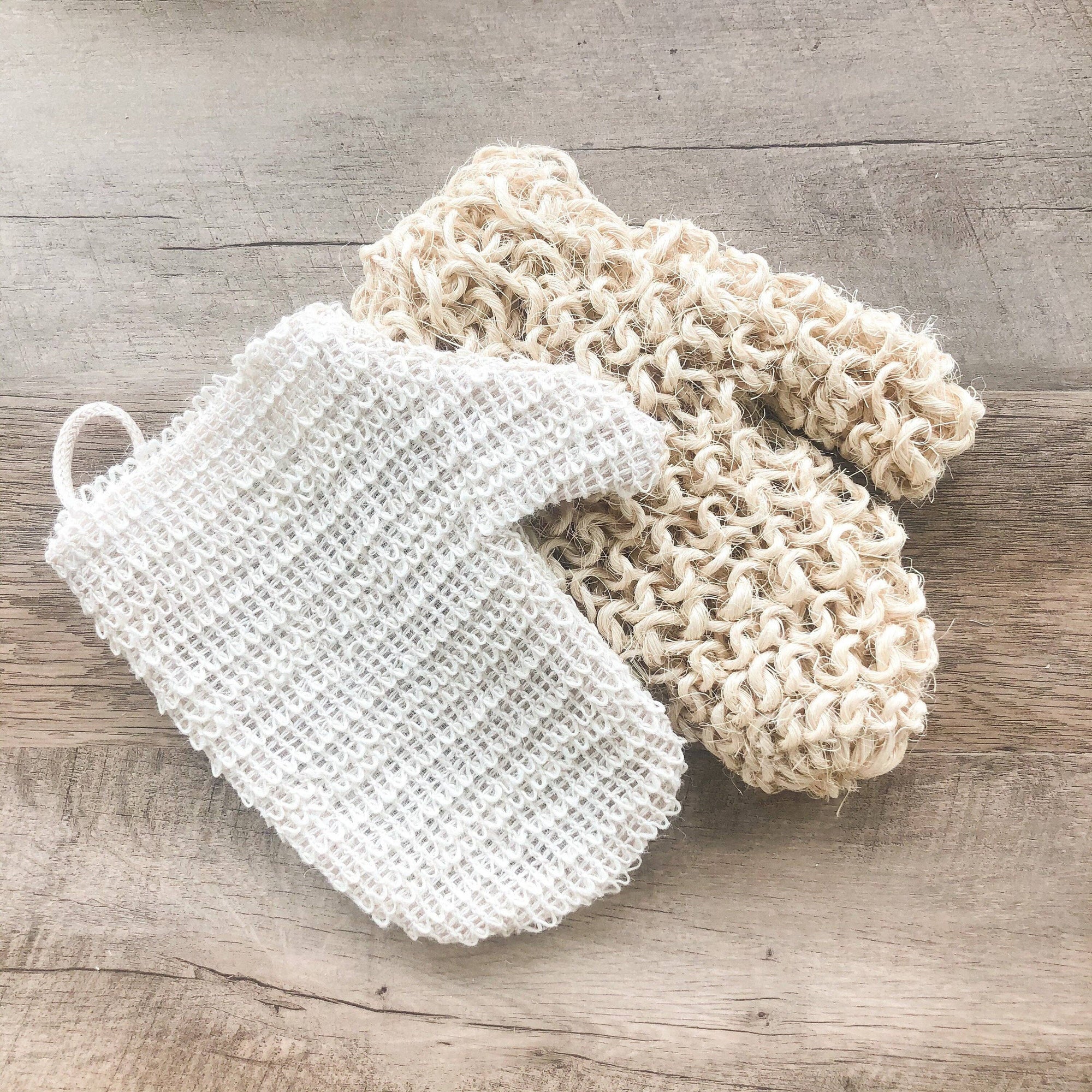 Natural Sisal Bath Mitt - Organic Exfoliating glove