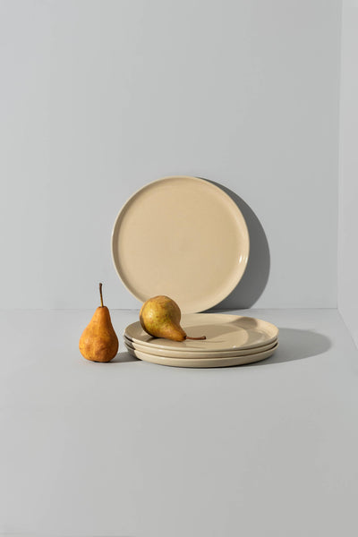 Handmade Stoneware Flat Salad/Dinner Plate | Edan 9.4"