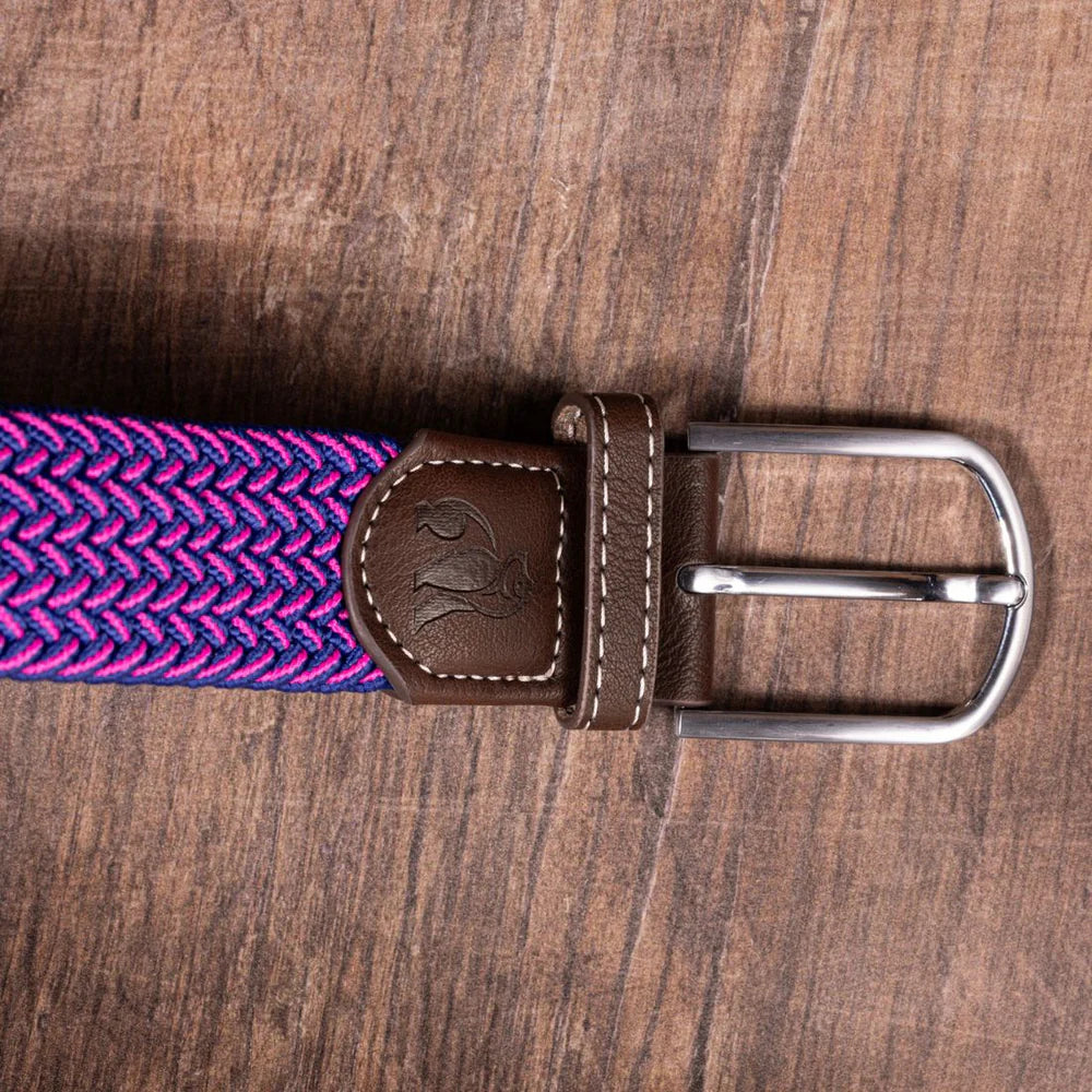 Water Bottle Upcycled Woven Belt - Rich Pink Fine Weave
