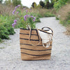 Jute Bag With Black Stripes