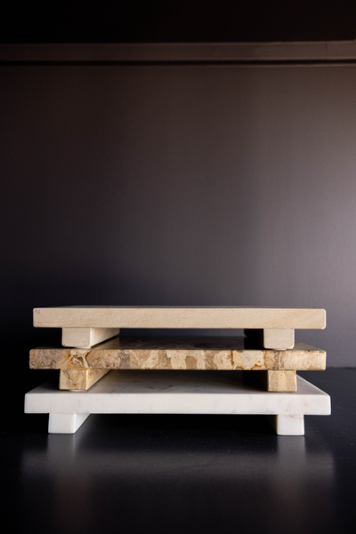 White Marble Trivet Riser