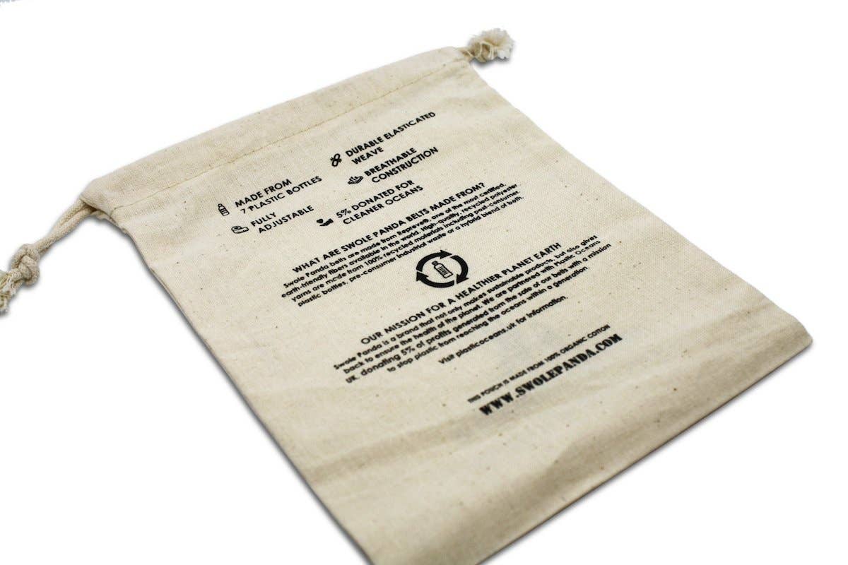 Water Bottle Upcycled Woven Belt - Orange / Yellow Zigzag