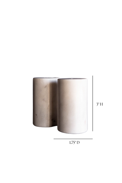 White Marble Salt & Pepper Shakers