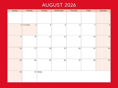 2026 Toronto Neighbourhood Calendar - 12" X 9"