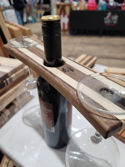 Wooden wine caddie