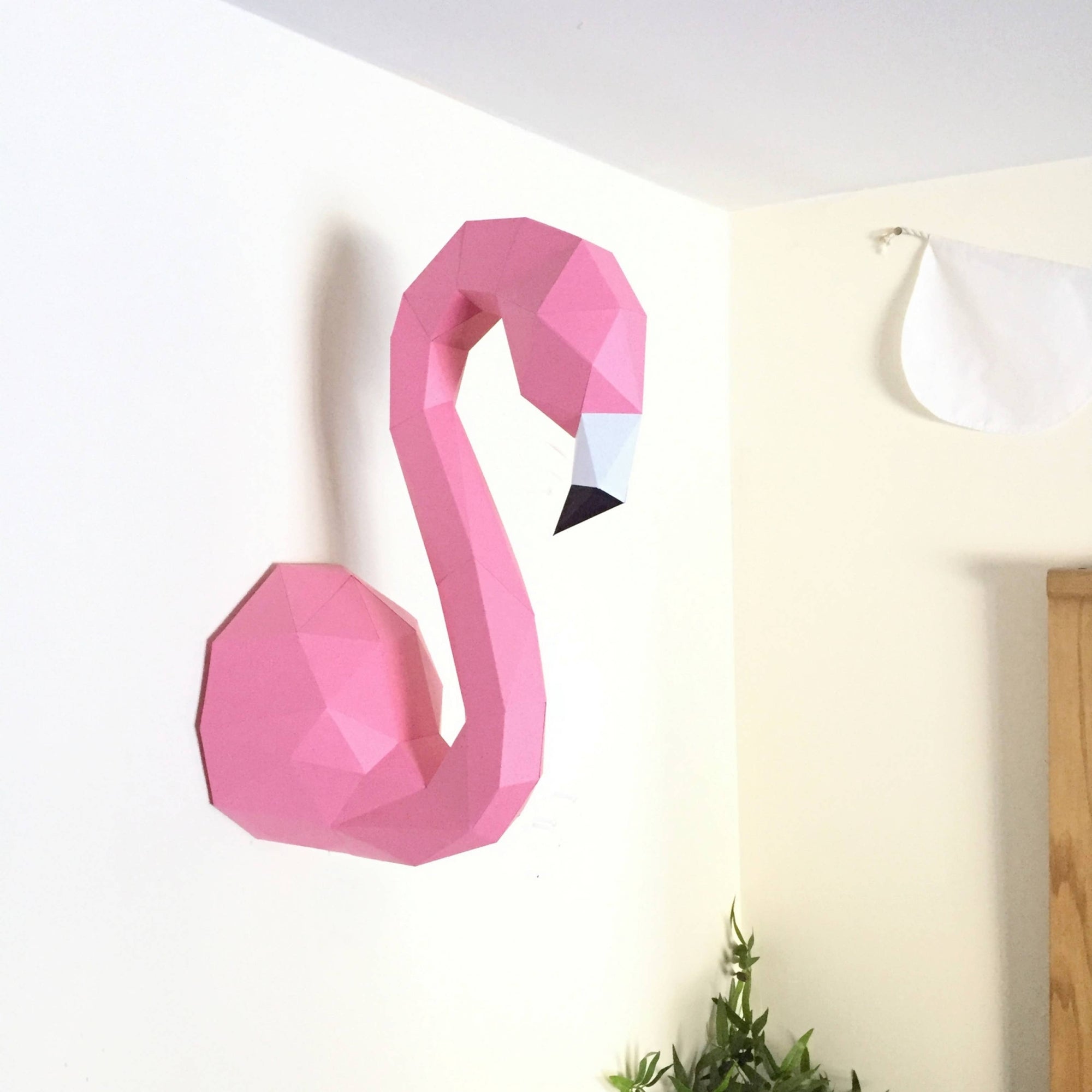 DIY Wall Flamingo 3D paper origami model Kit
