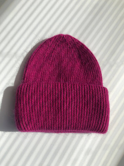 ROYAL ANGORA WOOL BEANIE - crystal brights