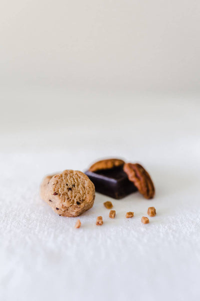Dark Chocolate Toffee Pecan Shortbread Mini Cookie Jar