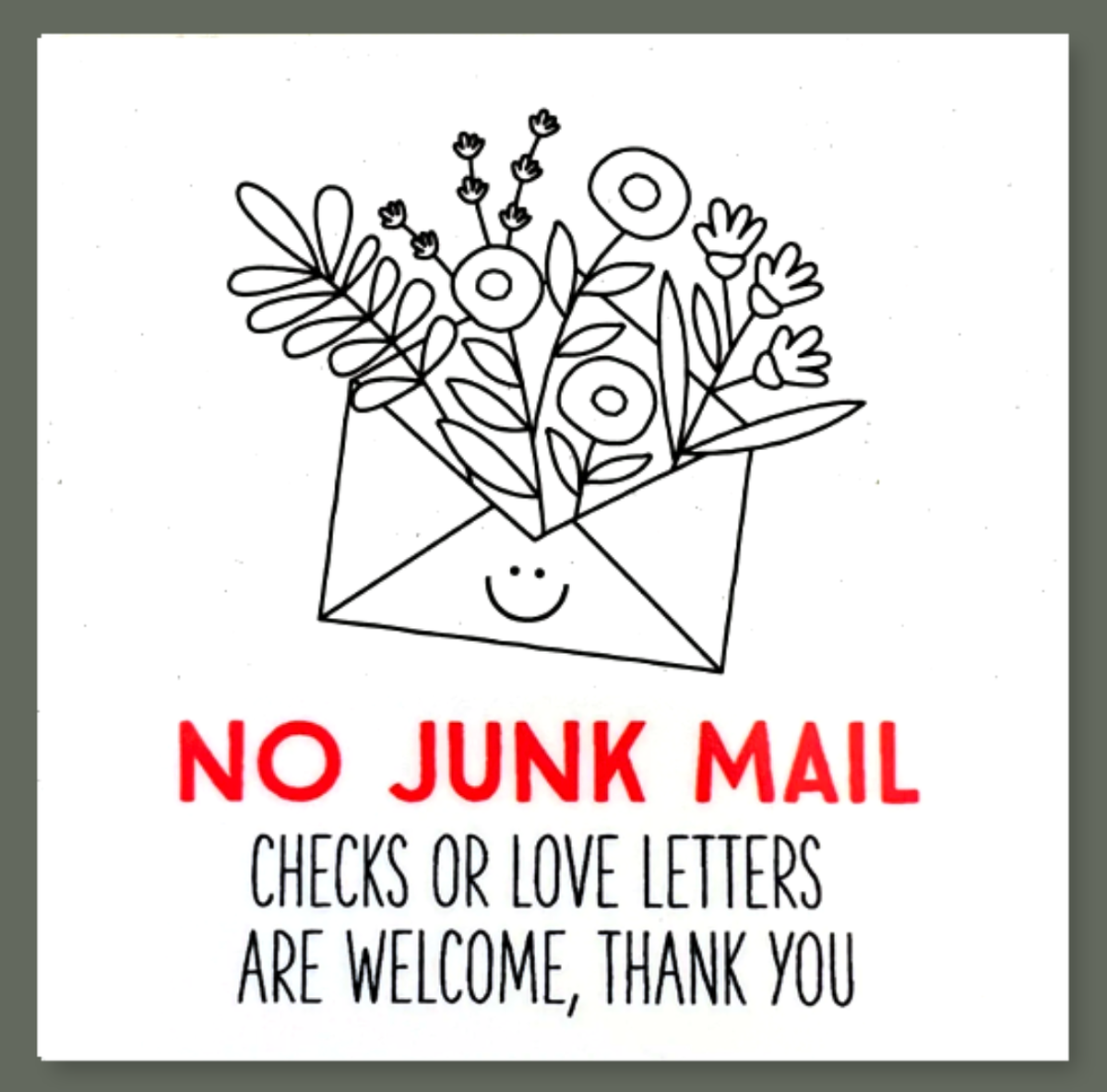 Sticker: No Junk Mail