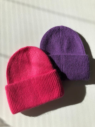 ROYAL ANGORA WOOL BEANIE - crystal brights