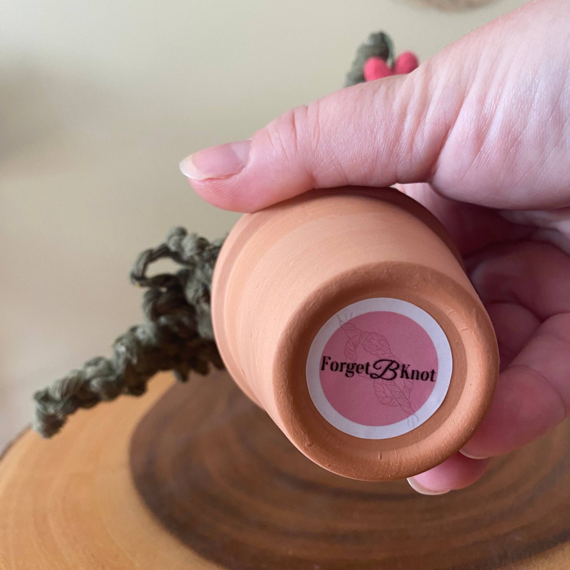 Macrame and Felted Bleeding Heart Forever Plant