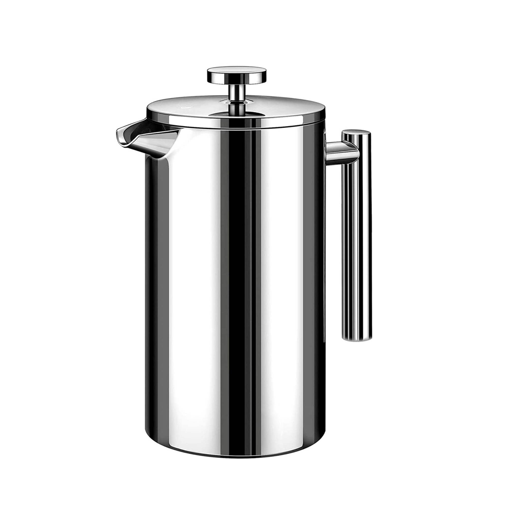 Minimal Stainless Steel Double Walled French Press