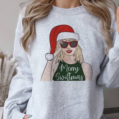 "Merry Swiftmas" Graphic Christmas Sweatshirt