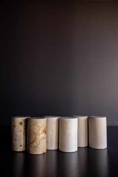White Marble Salt & Pepper Shakers