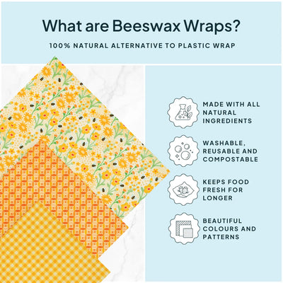 Bee's Wax Wraps (Various Sizes) - Nature Bee