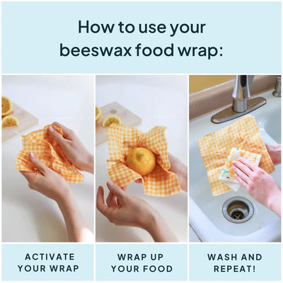 Bee's Wax Wraps (Various Sizes) - Nature Bee