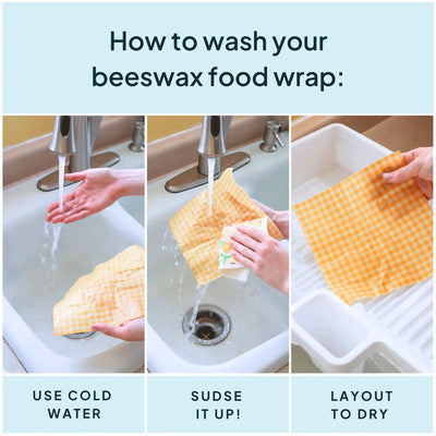 Bee's Wax Wraps (Various Sizes) - Nature Bee