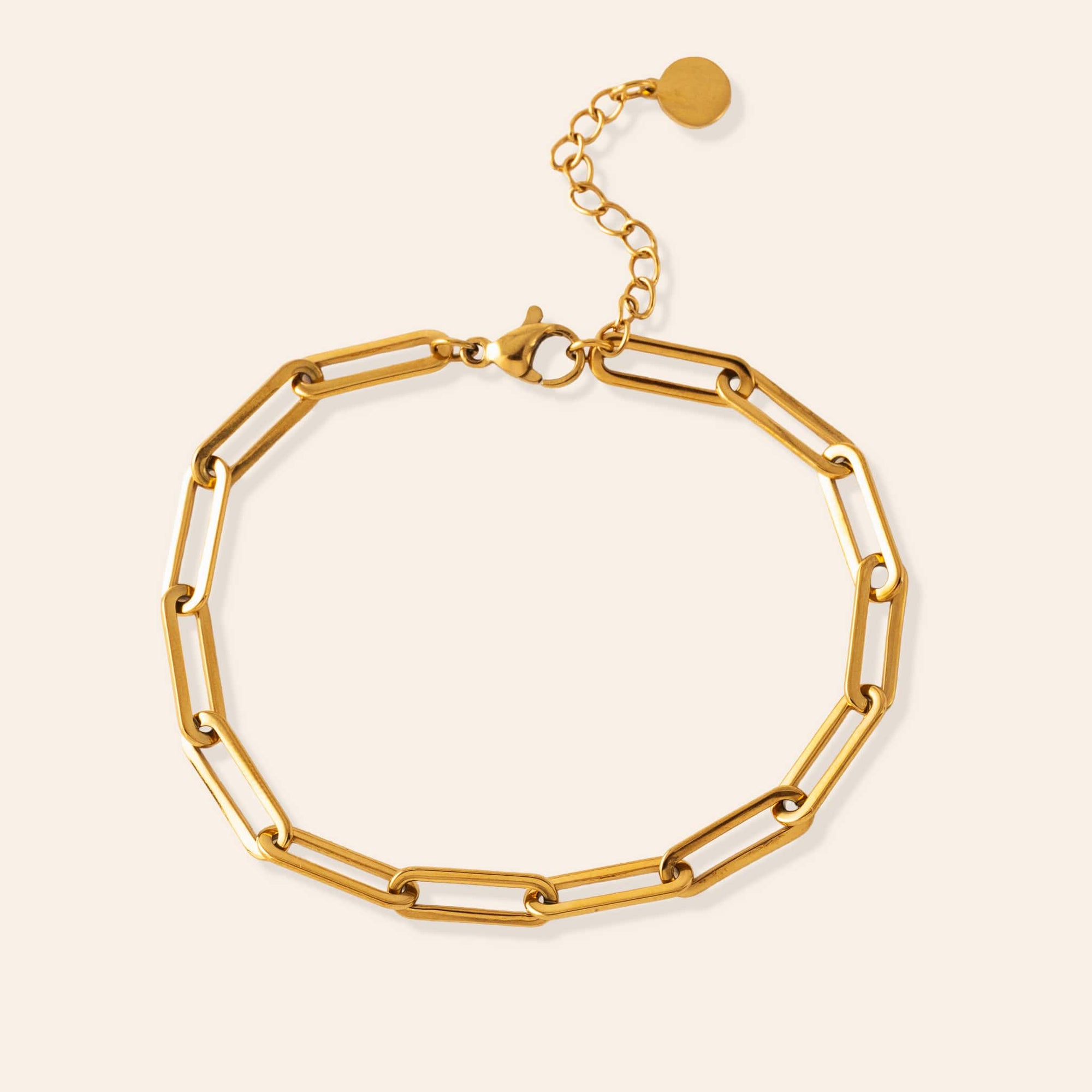 Bold paperclip bracelet in gold by Lover's Tempo