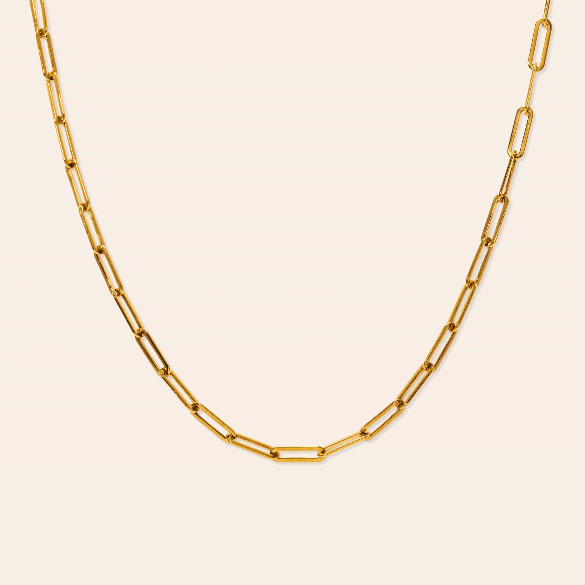 Bold paperclip necklace in gold by Lover's Tempo