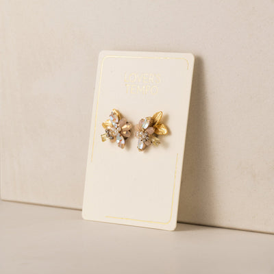 Botanist stud earrings in creme by Lover's Tempo, detail