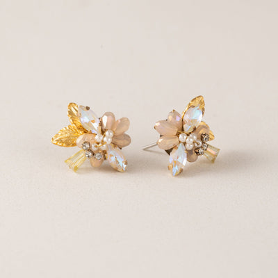 Botanist stud earrings in creme by Lover's Tempo, pair