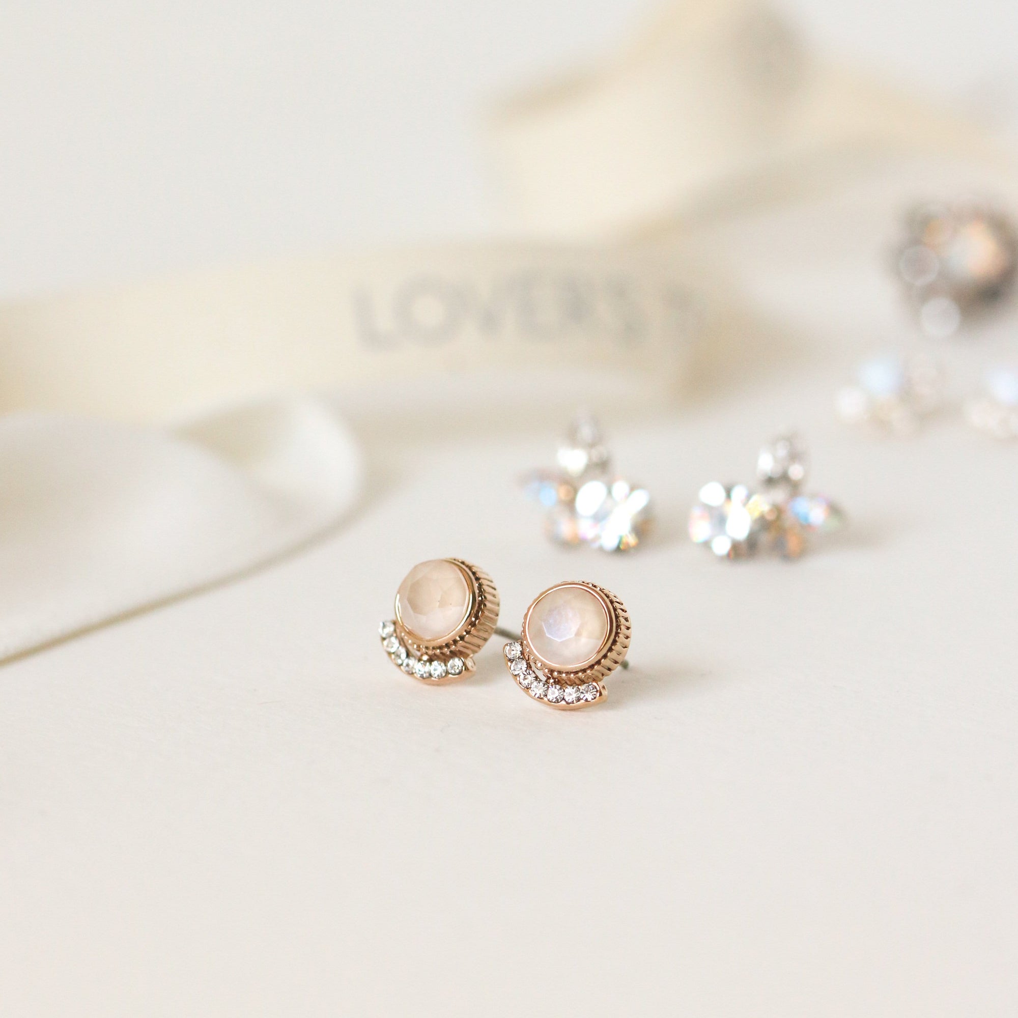 Mimosa post earrings by Lover's Tempo, bridal styling