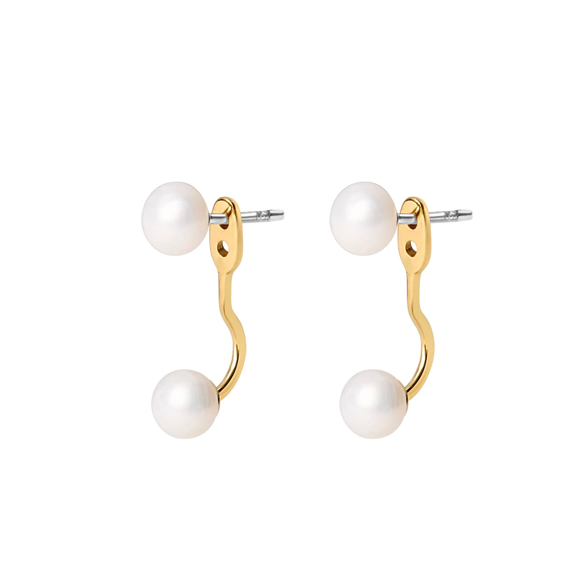 Pearl Ear Jacket | Gold Pearl Earrings - Bambu (Copy)