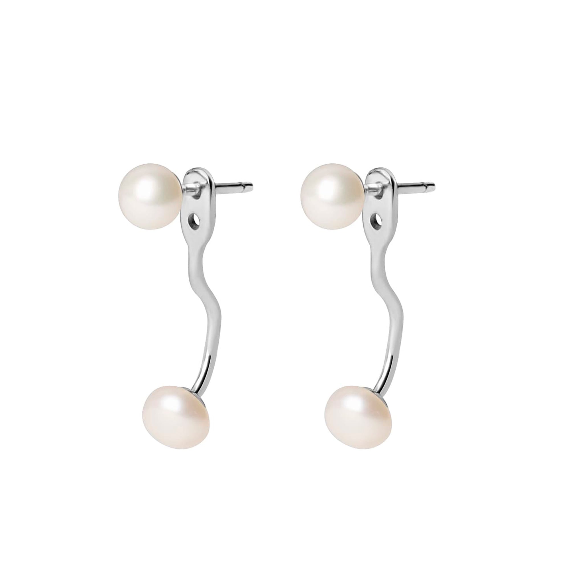 Pearl Ear Jacket | Gold Pearl Earrings - Bambu (Copy)