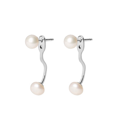 Pearl Ear Jacket | Gold Pearl Earrings - Bambu (Copy)