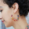 Kantha Graduated Hoops Earrings - World Finds