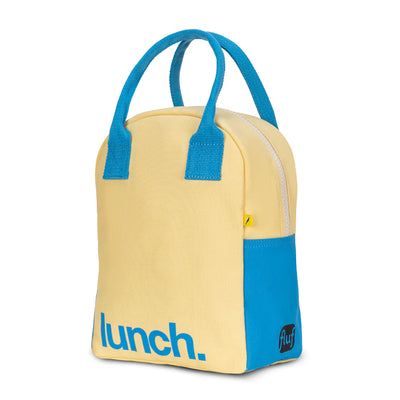 Zipper ‘Lunch’ Bag: Butter / Blue - Fluf