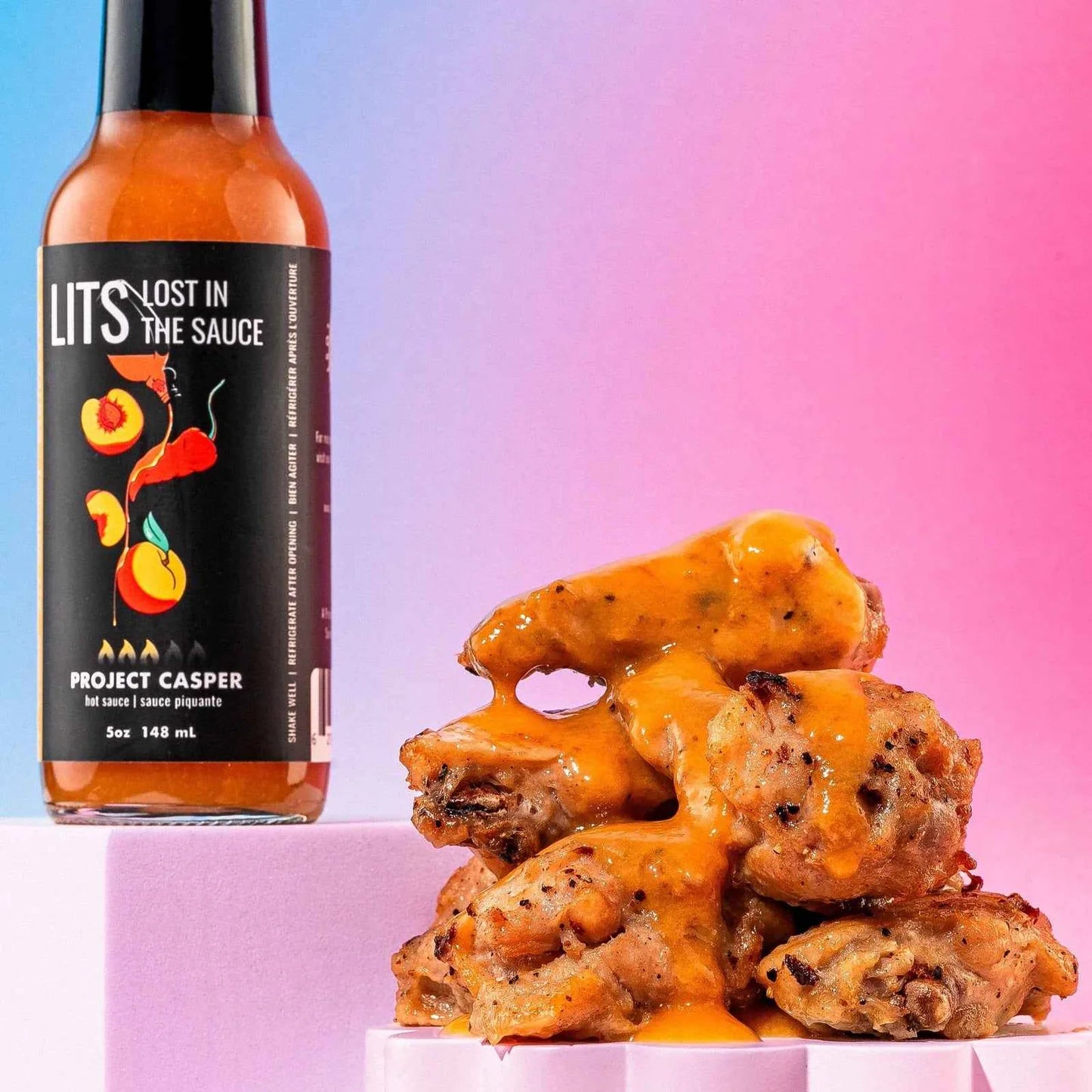 PROJECT CASPER - PEACH MAPLE GARLIC HOT SAUCE
 - Lost in the sauce