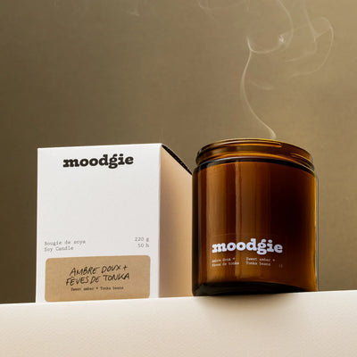 SWEET AMBER + TONKA BEANS- 4 oz Candle - moodgie
