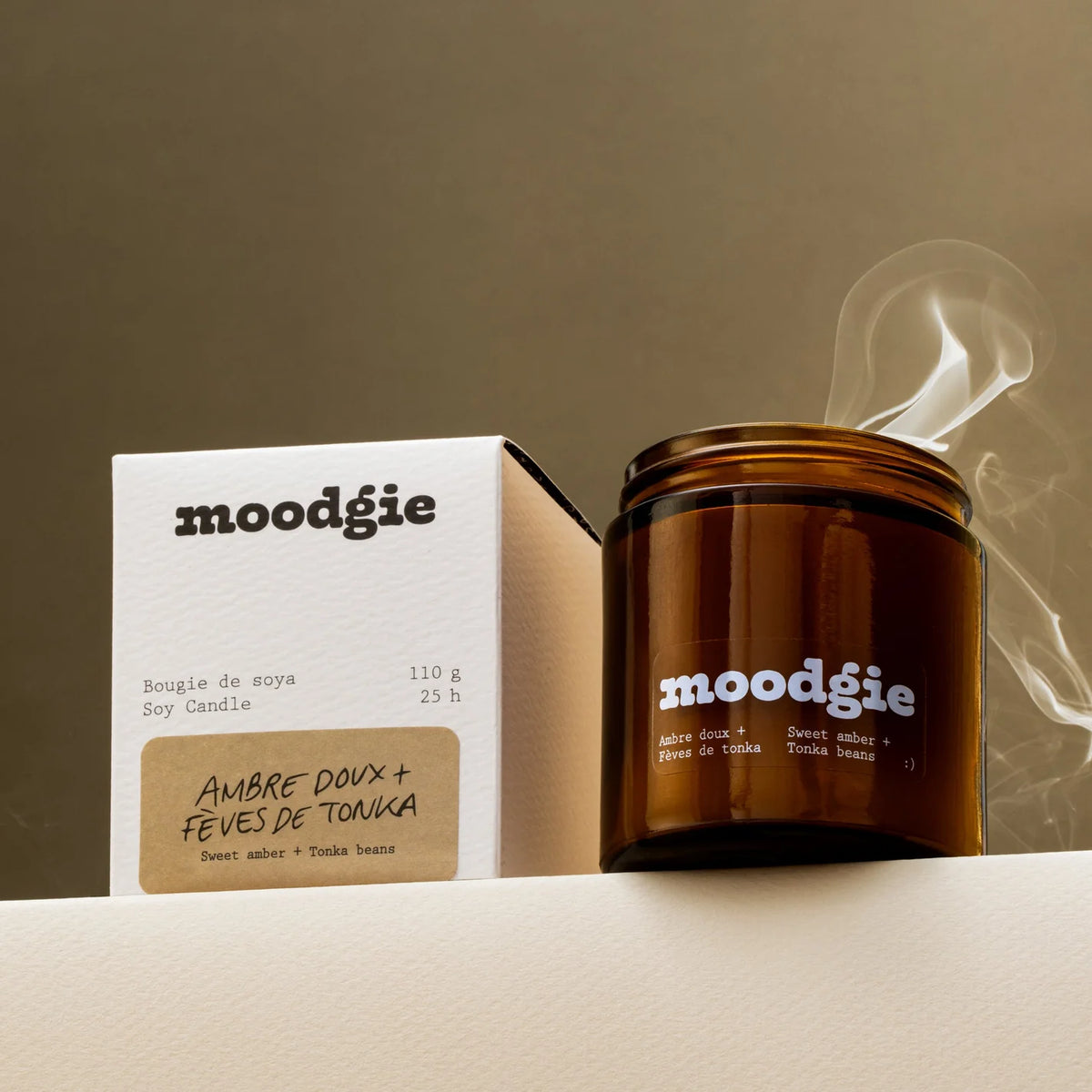 Sweet Amber + Tonka Beans Candle - moodgie