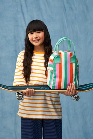 Zipper Lunch Bag: Three Stripe   -Fluf